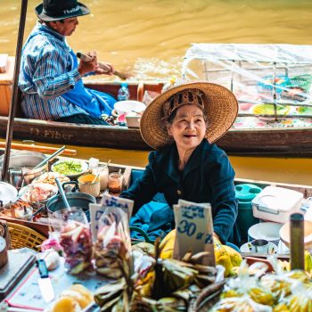 A Woman Sitting on the Boat