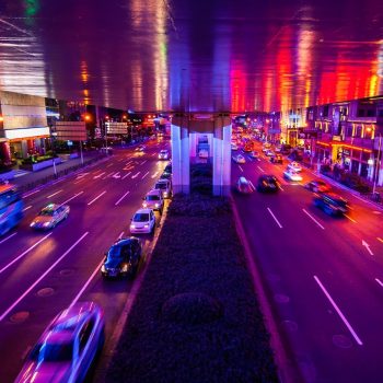 time lapse photo of highway